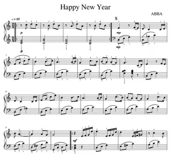 Cách đánh đàn piano bài Happy New Year theo số: Hướng dẫn chi tiết & dễ học