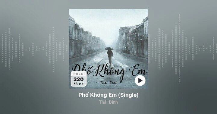 lời bài hát phố không em thái đinh