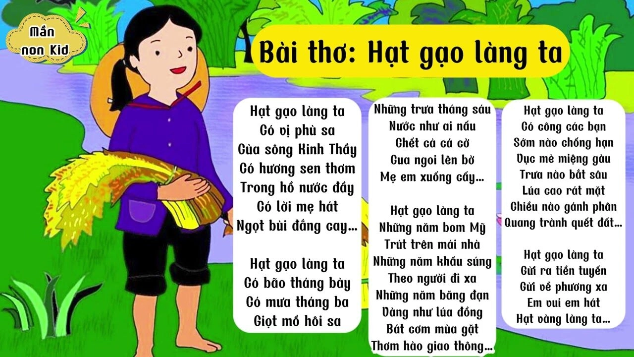 Hạt Gạo Làng Ta​​ - Ruby Bảo An, Nhật Minh | Lời bài hát, hợp âm, MV