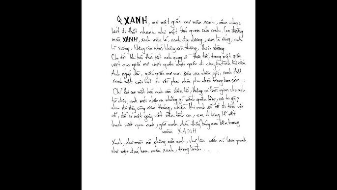 Xanh​​ - Ngọt | Lời bài hát, hợp âm, MV